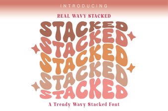 Wavy Stacked Fonts for Creative Typography Projects