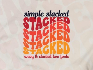 Simple Stacked Font Designs & Creative Applications