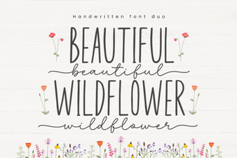 Beautiful Wildflower Duo: a Creative Font Pair