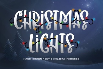 Creative Fonts for Festive Christmas Light Displays